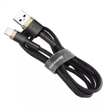 Baseus Cafule Lightning to USB-A kabelis 1m Melns/Zelts