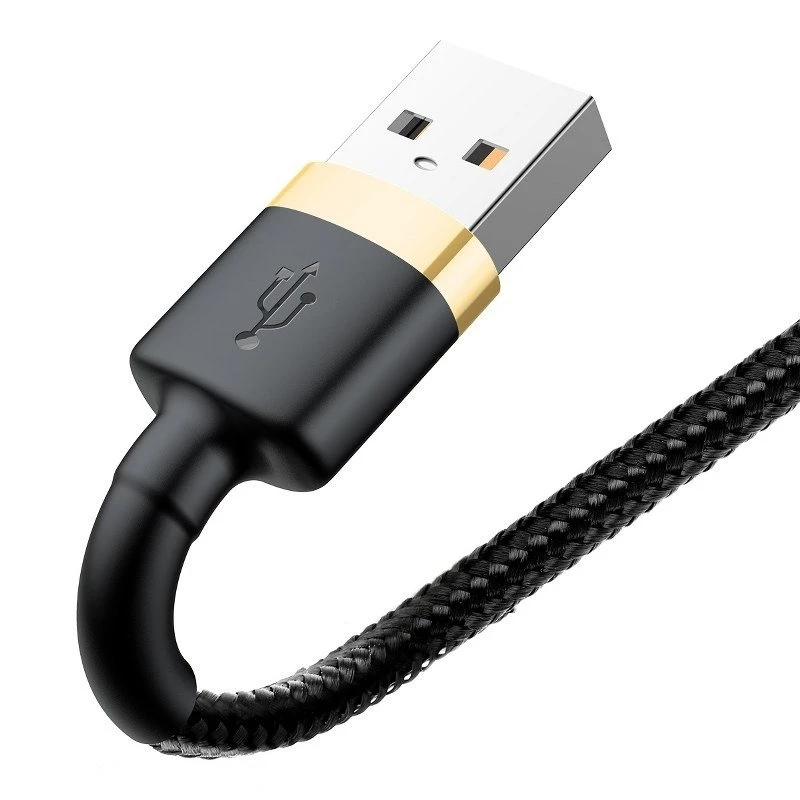 Baseus Cafule Lightning to USB-A kabelis 1m Melns/Zelts