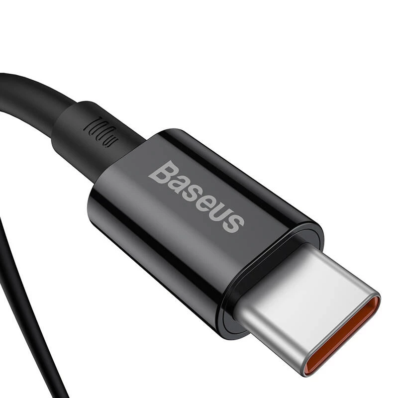 Baseus Superior USB-C to USB-C kabelis 1m Melns 100W Ātra uzlāde un datu sinhronizācija