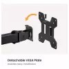 Equip Dual Monitor Desk Mount 17-32 inch 360° Articulating 10kg Black
