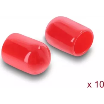 Delock Putekļu vāciņš SMA spraudnim, 10 gab., silikons, sarkans (60895)