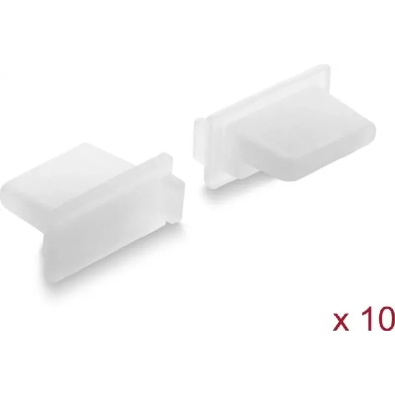 Delock putekļu aizsargs USB Type-A sievišķajam portam, 10 gab., silikons, caurspīdīgs (87492)
