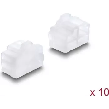 Delock putekļu aizsardzība RJ45 ligzdai, 10 gab., silikona, caurspīdīga (87493)