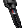 Baseus Cafule USB-C uz USB-C kabelis PD 2.0 QC 3.0 60W 1m (Melns/Pelēks)