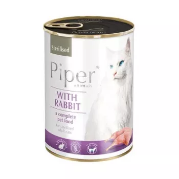 Dolina Noteci Piper Animals Sterilised with Rabbit - Wet Cat Food - 400g