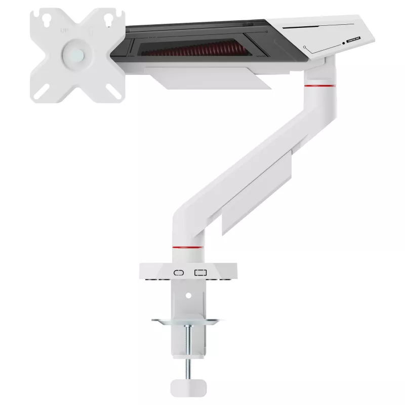 Equip Galda stiprinājums 17-40 inch ekrāniem, 360° rotācija, 12 kg, Melns/Balts