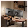 Equip Divu Monitoru Galda Stiprinājums 17-32 inch Ekrāniem, 360° Rotācija, Gāzes Atspere, 9 kg Ietilpība, Melns