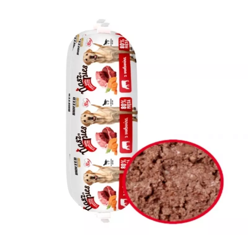 BIOFEED Nasz Pies Liellopu gaļas klaips suņu barība 1 kg
