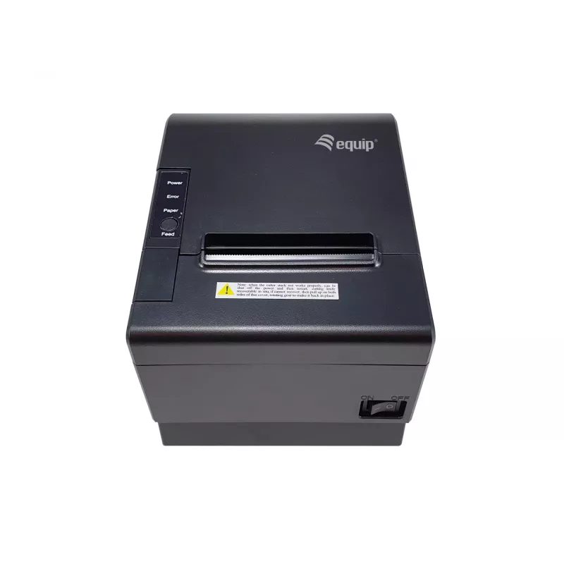 Equip 58/80mm Thermal POS Receipt Printer ar automātisko griezēju, USB/Bluetooth/WiFi/kases atvilktnes savienojums, melns