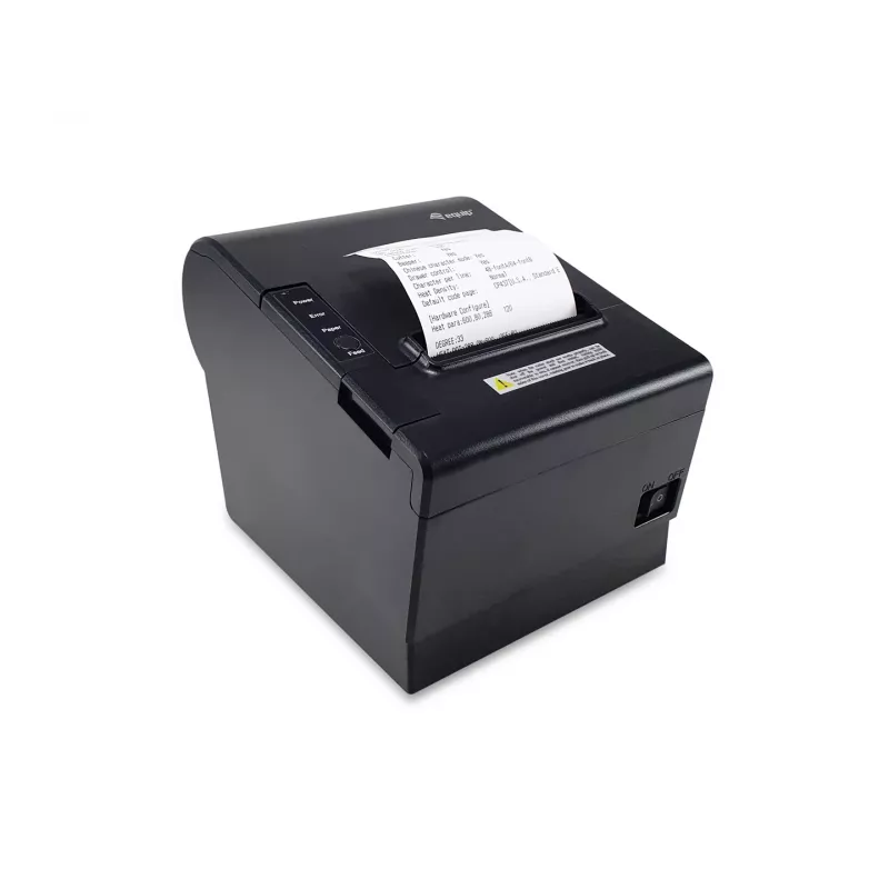 Equip 58/80mm Thermal POS Receipt Printer ar automātisko griezēju, USB/Bluetooth/WiFi/kases atvilktnes savienojums, melns