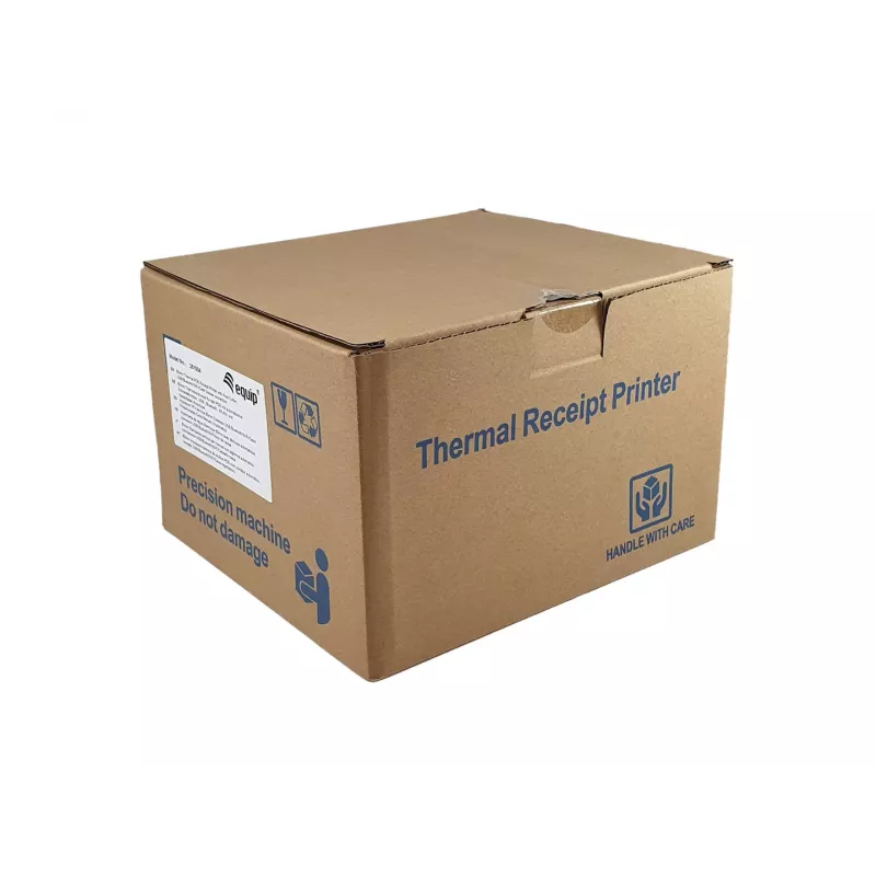 Equip 58/80mm Thermal POS Receipt Printer ar automātisko griezēju, USB/Bluetooth/WiFi/kases atvilktnes savienojums, melns