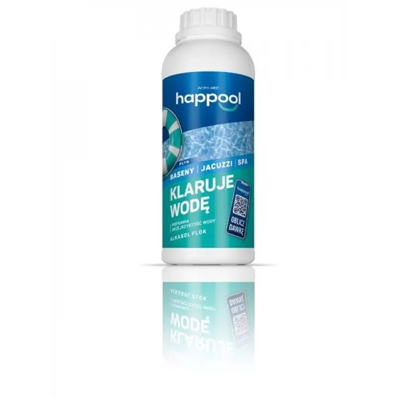 Acrylmed ALKASOL FLOK šķidrais flokulants peldbaseina ūdens apstrādei, 1 litrs