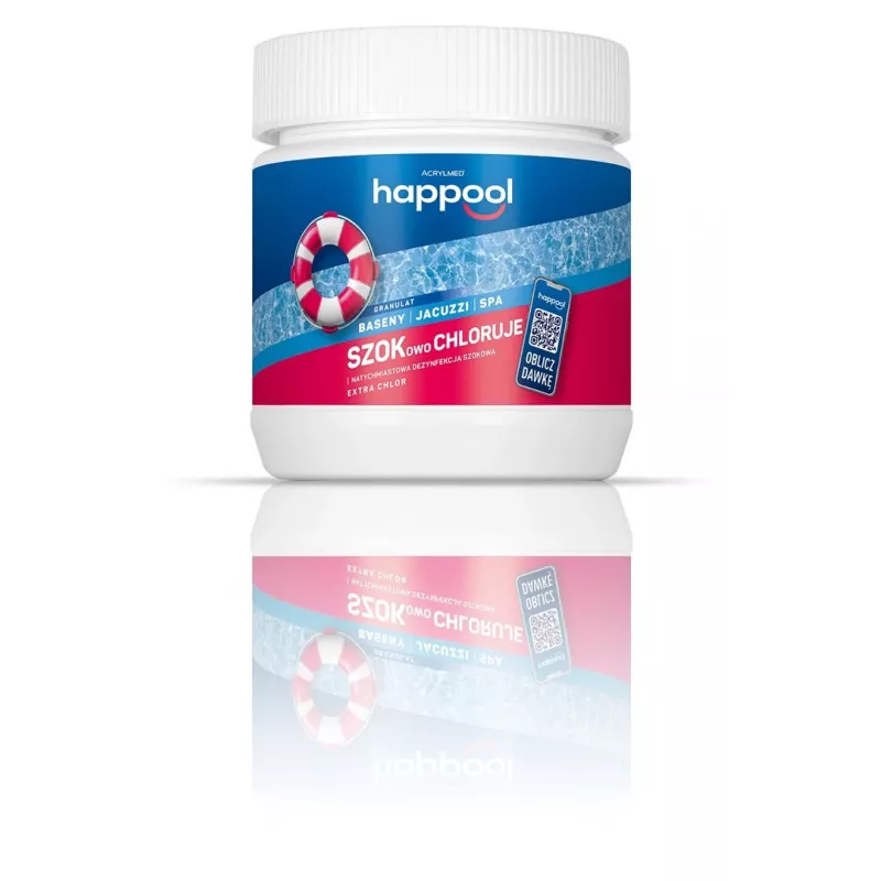 Acrylmed EXTRA CHLOR Granulas aļģu, sēņu un baktēriju kontrolei peldbaseinos, 0,4 kg