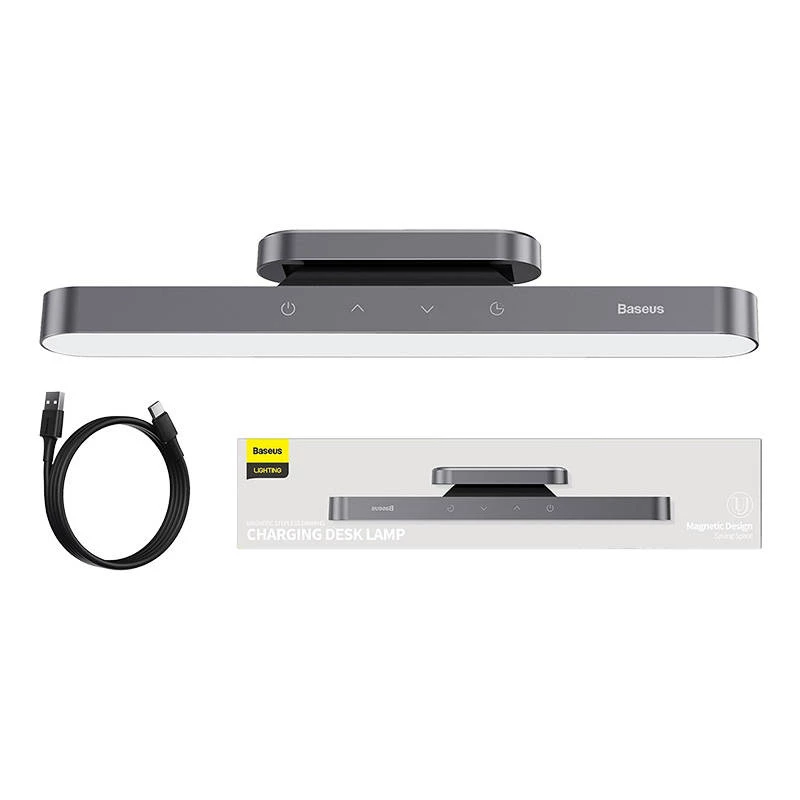 Baseus Magnetic Stepless Desk Lamp with Touch Panel, Grey