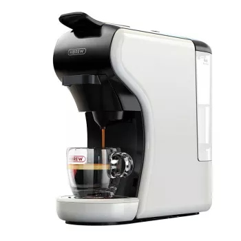 HiBREW H1A 4-in-1 kapsulu kafijas automāts, balts, 19 bāri, 1450 W, 0,6 L
