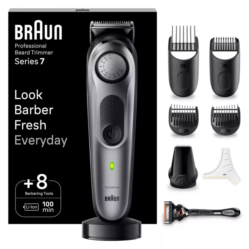 Braun BT7420 Bārdas Trimmeris - Viss Vienā Trimmeris - Melns/Pelēks
