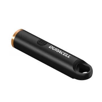 Duracell DK100R Atslēgu piekariņa lukturītis 100 lūmeni, uzlādējams, melns