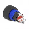Delock 22 mm Panel Mount Push Button, Flat, Red LED, Solder Terminals, 1 NO, 230 V AC/DC