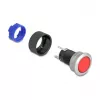Delock 22 mm Panel Mount Push Button, Flat, Red LED, Solder Terminals, 1 NO, 230 V AC/DC