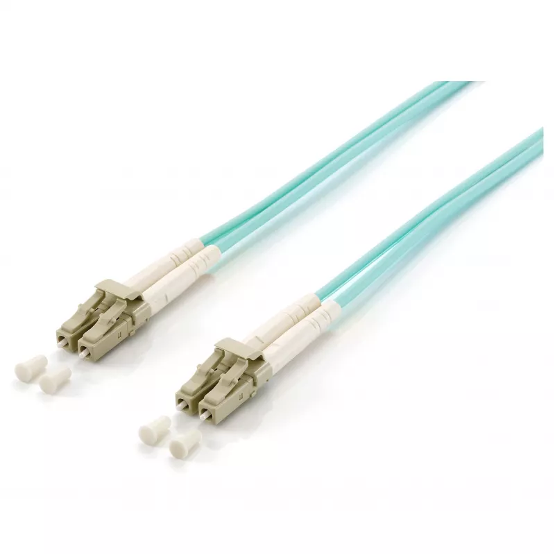 Equip Fiber Optic Patch Cable LC to LC 1.5m Multimode Duplex OM3 Turquoise