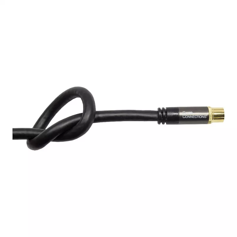 Good Connections SmartFLEX SAT antenas kabelis, IEC/Coax leņķa spraudnis pret ligzdu, apzeltīts, četrkārtīgi ekranēts, 120 dB, melns, 1,5 m (GC-M2072)