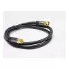 Good Connections SmartFLEX SAT antenas kabelis, IEC/Coax leņķa spraudnis pret ligzdu, apzeltīts, četrkārtīgi ekranēts, 120 dB, melns, 1,5 m (GC-M2072)