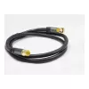 Good Connections SAT antenas kabelis SmartFLEX, IEC/Coax vīriešu leņķa uz sieviešu, apzeltīts, četrkārtīgi ekranēts, 120 dB, melns, 2 m