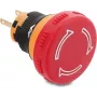 Delock Mushroom Head Push Button for Panel Mount 16 mm 2 x Solder Connection Plastic 32 mm Ø Black