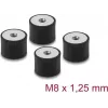 Delock Vibrācijas slāpētājs M8 x 1,25 mm D 30 x H 20 mm ar 2x iekšējo vītni 4 gabali Melns (60827)