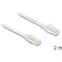 Delock RJ45 Flat Patch Cable Cat.8.1 U/FTP līdz 40 Gbps 2 m Balts (81026)