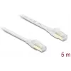 Delock RJ45 Flat Patch Cable Cat.8.1 U/FTP līdz 40 Gbps 5 m Balts (81028)