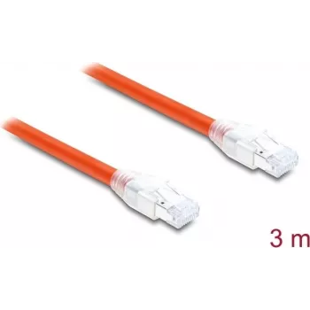 Delock RJ45 tīkla kabelis Cat.8.1 S/FTP 3 m līdz 40 Gbps oranžs (81182)