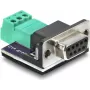 Delock D-Sub 9 kontaktu ligzda uz 3 kontaktu spaiļu bloka adapteris CAN / LIN kopnei (91293)