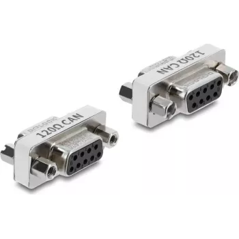 Delock D-Sub 9 kontaktu CAN Bus adapteris sievišķais–sievišķais ar 120 omu terminācijas rezistoru
