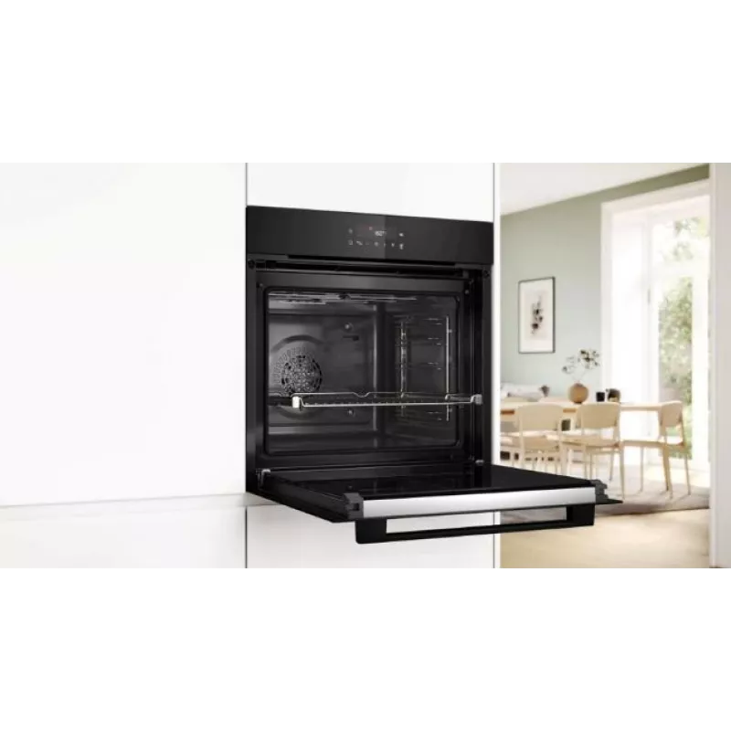 BOSCH HBG571EB4 Iebūvējamā cepeškrāsns, melna, 71 L, pirolītiskā pašattīrīšanās, 7 sildīšanas metodes