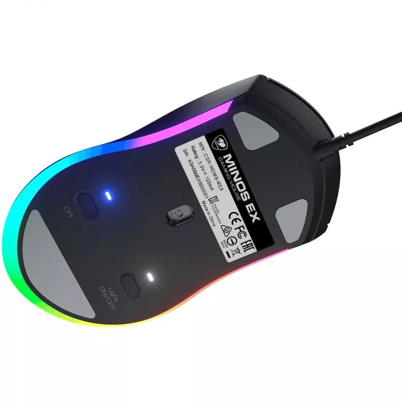 COUGAR MINOS EX RGB vadu spēļu pele, melna