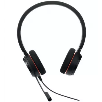 Jabra Evolve 20 MS Stereo USB-C On-Ear Headset ar trokšņu slāpējošu mikrofonu, melns