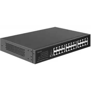 LogiLink 19 collu tīkla slēdzis 24 porti Gigabit Nepārvaldīts Melns