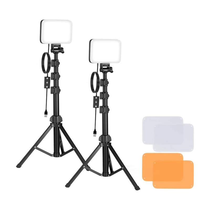 Neewer BP66 Studio komplekts ar divām LED lampām, filtriem un statīviem