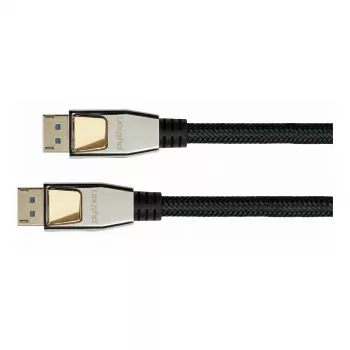 GoodConnections Python DisplayPort 2.0 kabelis 0,5 m Melns Pilnmetāla savienotāji 54 Gbit/s UHBR 13.5 4K 240Hz 8K 60Hz