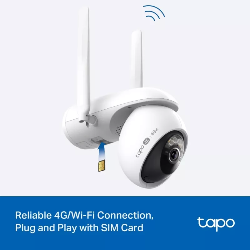 TP-LINK Tapo C665G Komplekts āra IP kamera un saules panelis 4K 8MP Wi-Fi LTE