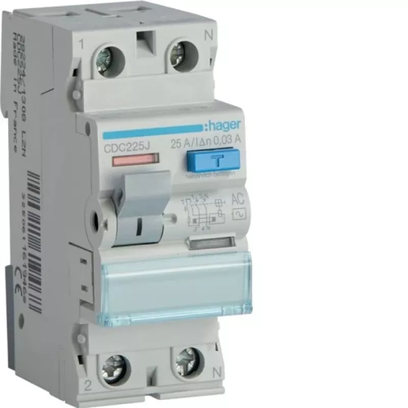 Hager CDC225J Neitrālā kopne 25 vietas 125A 400V Pelēka/Zila