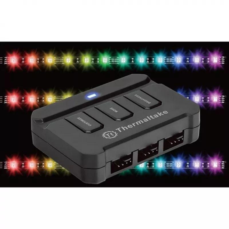 Thermaltake Lumi Color 256C RGB LED sloksne 3 komplektā - Melna - 30cm