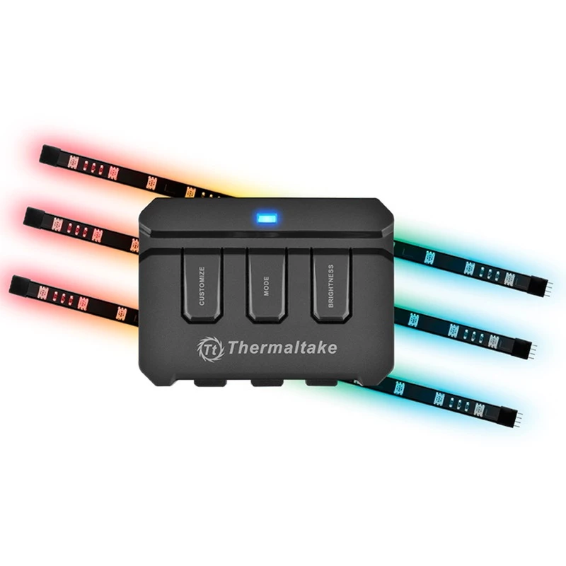 Thermaltake Lumi Color 256C RGB LED sloksne 3 komplektā - Melna - 30cm