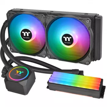 Thermaltake Floe RC 240 All-in-One šķidruma CPU dzesētājs ar integrētu RAM ūdens bloku, 240mm radiators, 2x 120mm ARGB PWM ventilatori, Intel/AMD