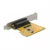Delock PCI Express x1 karte ar 2 x seriālajiem RS-232 portiem, ātrdarbīga 921K, ESD un pārsprieguma aizsardzība