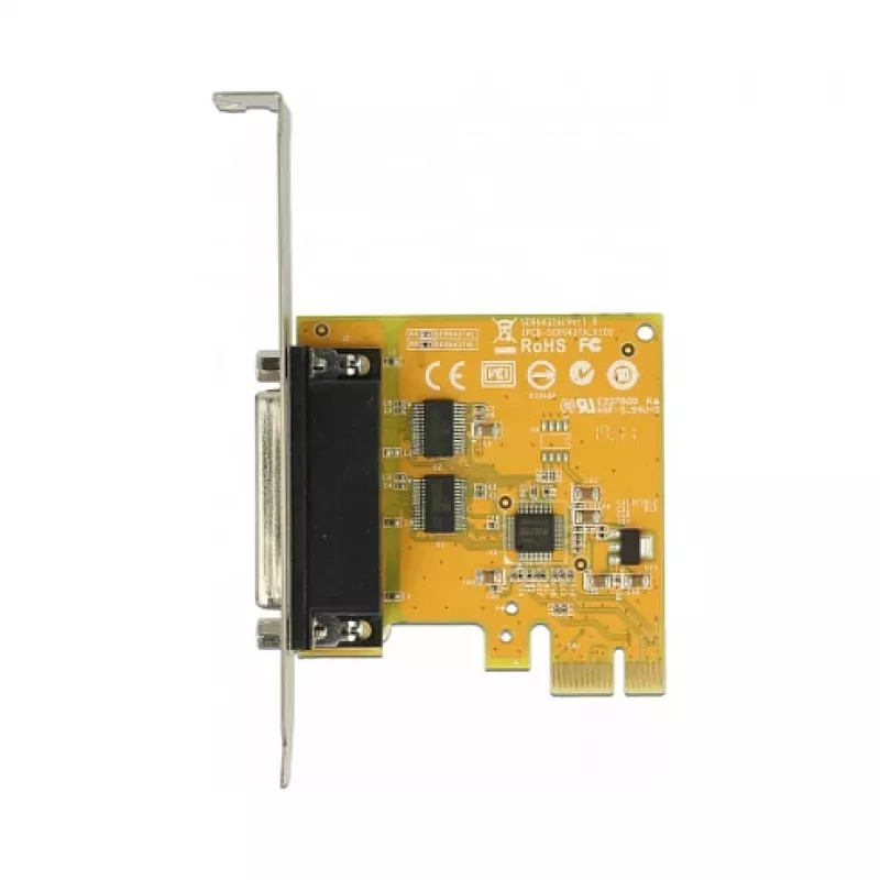 Delock PCI Express x1 karte ar 2 x seriālajiem RS-232 portiem, ātrdarbīga 921K, ESD un pārsprieguma aizsardzība