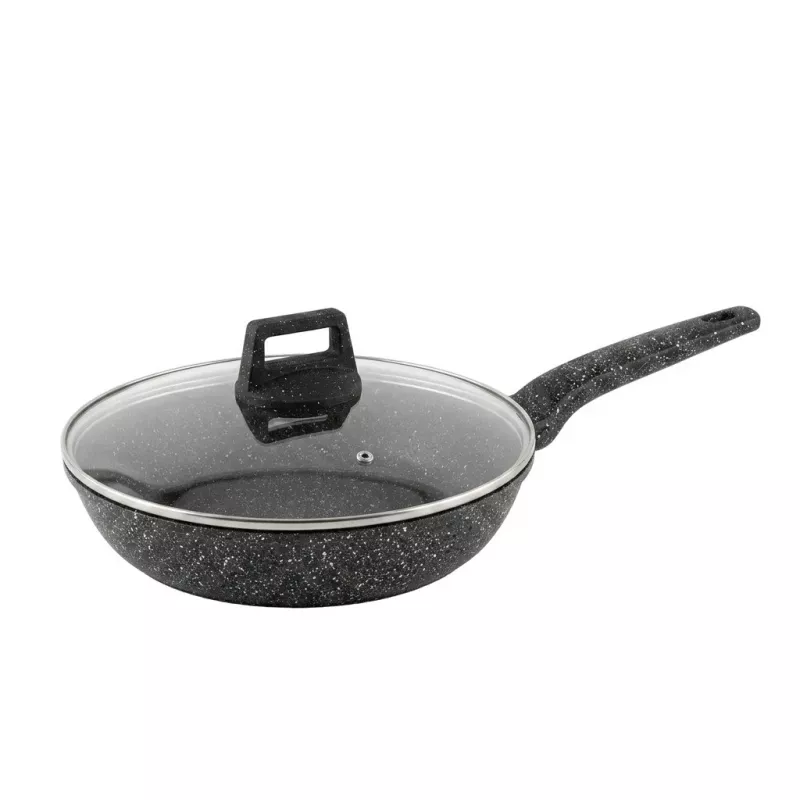 Extralink Home SF-1129-28CM Granīta nepiedegoša panna 28 cm 3.1 L Melna