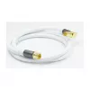 Good Connections SmartFLEX SAT antenas kabelis, IEC/Coax leņķa spraudnis pret ligzdu, apzeltīts, četrkārši ekranēts, 120 dB, balts, 1 m (GC-M2061)