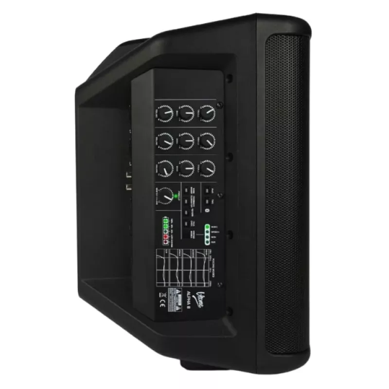 V-TONE ALPHA 8 Active Battery Column PA System ar iebūvētu mikseri, 300W RMS, 8 inch zemfrekvenču skaļrunis, Bluetooth, USB/SD, reverb